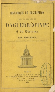 Louis-Jacques-Mandé Daguerre (French, 1787 - 1851) Historique et Description des Procedes du Daguerreotype et du Diorama., 1839, Lithograph 84.XB.1321 The J. Paul Getty Museum, Los Angeles